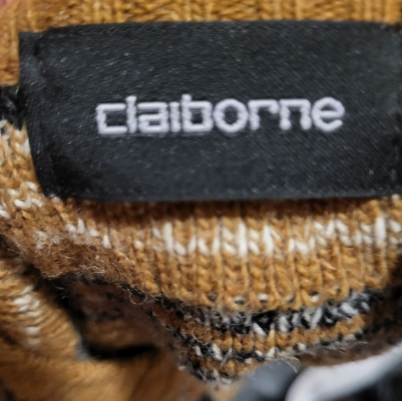 Vintage Claiborne Mens Striped Wool Alpaca Blend Sweater Size XL Y2K Cosby Style - Picture 5 of 6